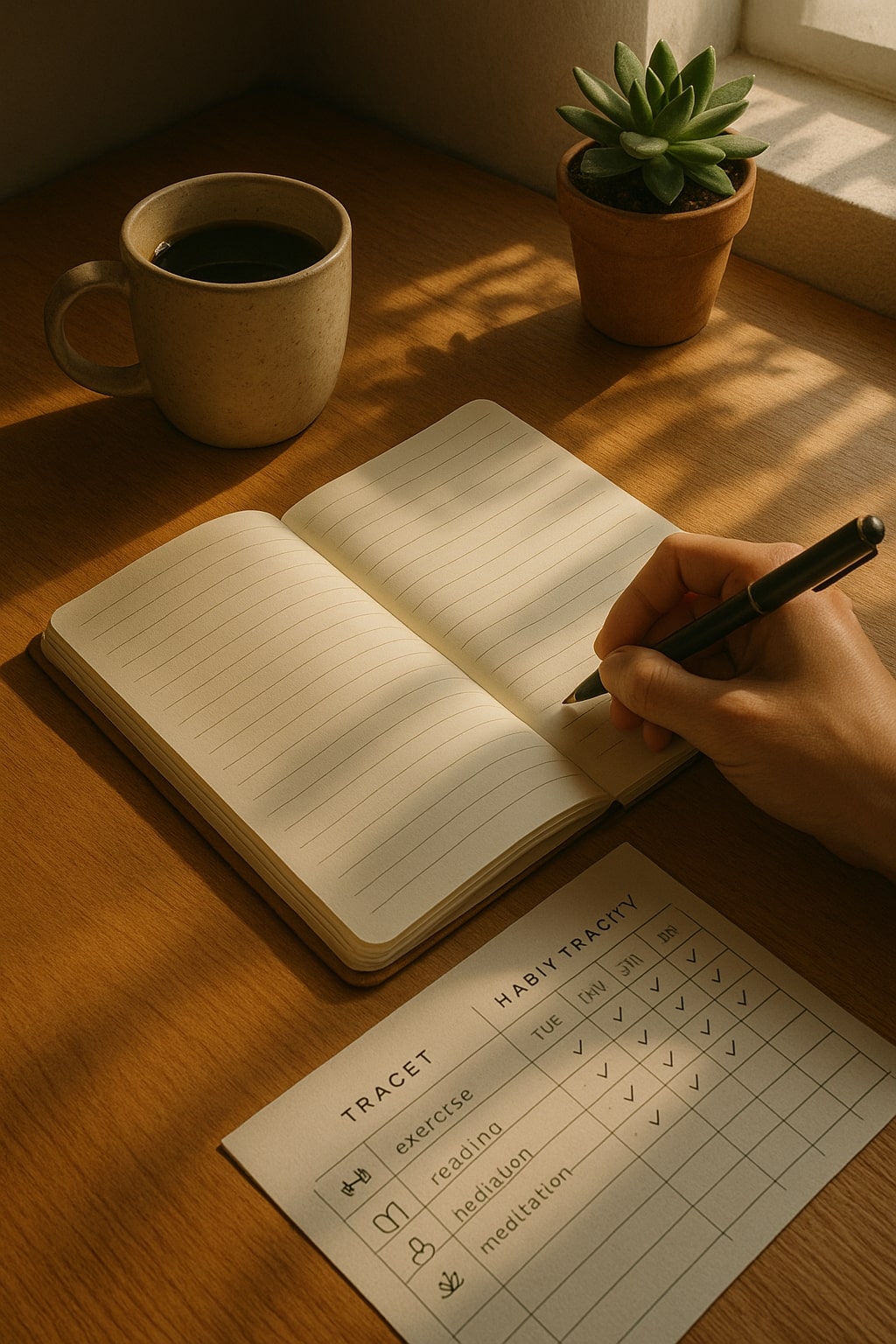Calendar with habit tracker